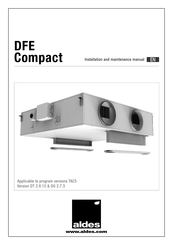 aldes DFE Compact 2000 Installation And Maintenance Manual