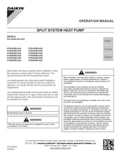 Daikin FTQ42TBVJUA Operation Manual
