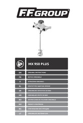 F.F. Group MX 950 PLUS Original Instructions Manual