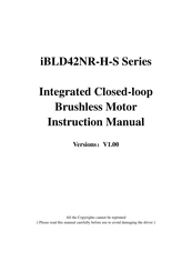 Fulling Motor iBLD42NR-H-S Series Instruction Manual
