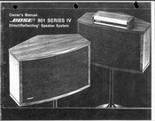 Bose 901 Series IV Owner's Manual