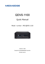 Mediaedge QDVS-1100 Quick Manual