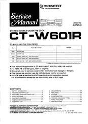 Pioneer CT- W601R Service Manual