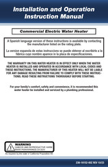 Bradford White E3280R31C135 Installation And Operation Instruction Manual