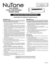 Broan NuTone NU3 Series Instructions Manual