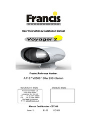 Francis Voyager 2 User Instruction & Installation Manual