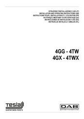 Tesla DAB 4TW Installation And Operating Instructions Manual