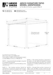 ABSCO SHEDS ADPATIO3030 Manual