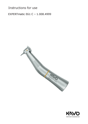KaVo Dental EXPERTmatic E61 C Instructions For Use Manual