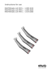 KaVo Dental 1.009.3630 Instructions For Use Manual