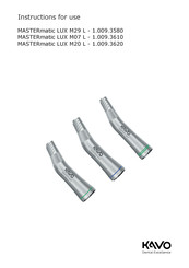 KaVo Dental 1.009.3580 Instructions For Use Manual