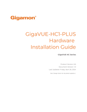 Gigamon GigaVUE HC Series Hardware Installation Manual