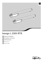 SOMFY Ixengo L 230V RTS Installation Instructions Manual