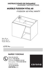 CORONA FUSSION 60 VITAL VANITY Assembly Instructions Manual