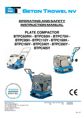 Beton Trowel BTPC160H Operating And Safety Manual
