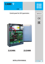 CAME ZLX24MR Installation Manual