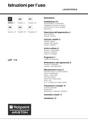 Hotpoint Ariston LST114 Operating Instructions Manual
