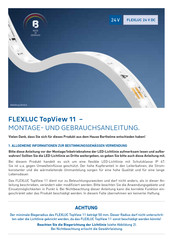 Barthelme FLEXLUC TopView 11 Instructions For Installation And Operation Manual