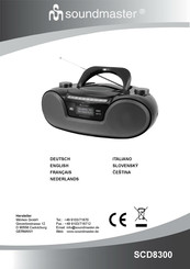 SOUNDMASTER SCD8300 Manual