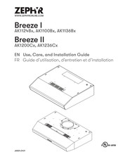 Zephyr Breeze I AK1100B Use, Care And Installation Manual