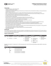 Hubbell CX Series Installation Instructions Manual