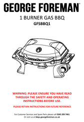 George Foreman GFSBBQ1 Manual