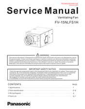 Panasonic FV-15NLFS1H Service Manual