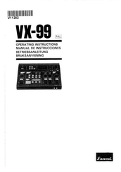 Sansui VX-99 Operating Instructions Manual