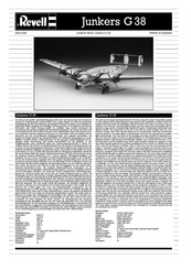 REVELL Junkers G 38 Instructions Manual