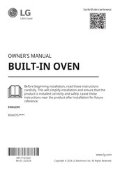 LG BO607G Series Owner's Manual