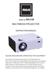 Rca RPJ136 Instruction Manual