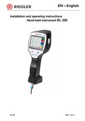 RIEGLER DL 200 Installation And Operating Instructions Manual