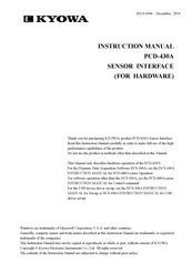 KYOWA PCD-430A Instruction Manual