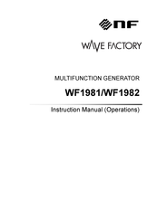 NF WAVE FACTORY WF1981 Instruction Manual