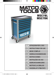 Matco Tools MSC7BL Instructions For Use Manual