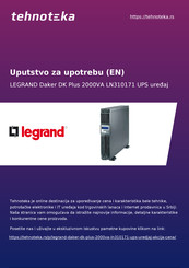 LEGRAND 310171 Installation Manual