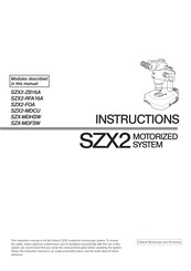 Evident SZX2-RFA16A Instructions Manual