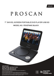 ProScan PDVD7040C-BLACK Manual