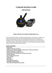 Reedog E-COLLAR TACTICAL K9-400 User Manual