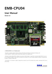 DAQ system EMB-CPU04 User Manual