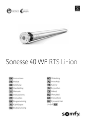 SOMFY Sonesse 40 WF RTS Li-ion Instructions Manual