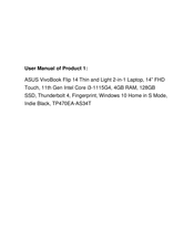 Asus TP470EA-AS34T Manual