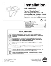 Bradley Terreon Quadra-Fount MF2949/BIR3 Installation Manual