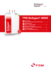 TTM NoXygen M650 Installation, Operating And Maintenance Instruction