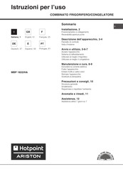 Hotpoint Ariston MBP 1822/HA Operating Instructions Manual