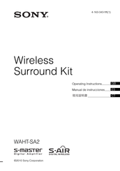 Sony WAHT-SA2 Operating Instructions Manual