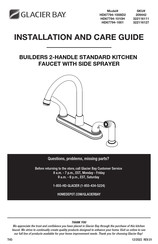 Glacier bay BUILDERS HD67794-1008D2 Installation And Care Manual
