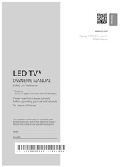 LG 55UT8050PSB.AAU Owner's Manual