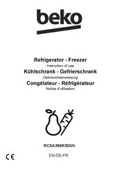 Beko RCSA366K50GN Instructions For Use Manual