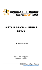 Rekluse Core EXP 3.0 KLX 250 Installation & User Manual